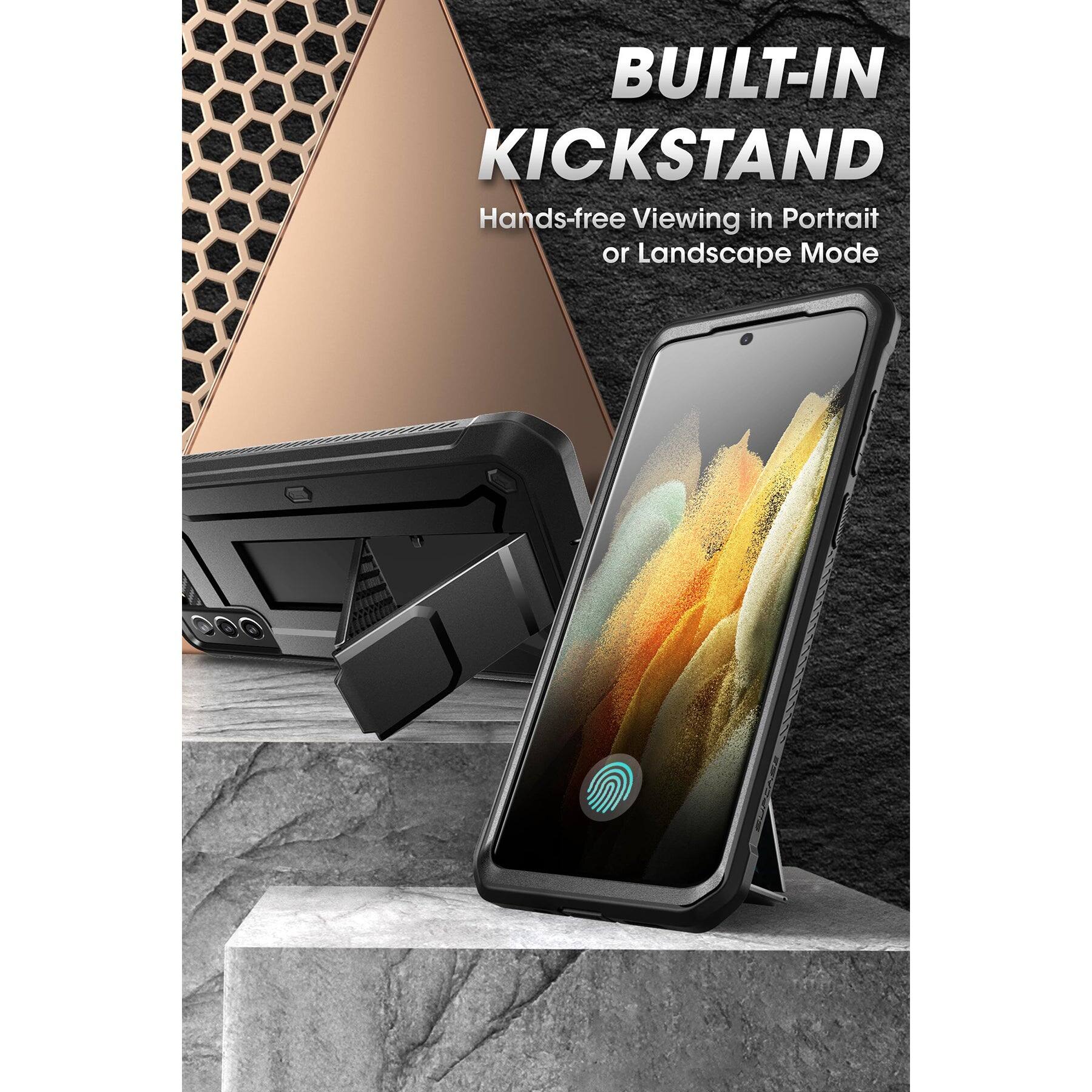 BUILT-IN KICKSTAND  
Hands-free Viewing in Portrait or Landscape Mode
