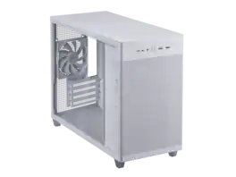 ASUS - Prime AP201 White MicroATX Tempered Glass, 338mm GPU, 360mm Cooler, USB-C® - White