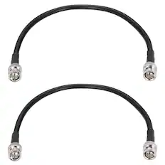 Front. Unique Bargains - 12G-SDI BNC M/M 75 Ohm RG6 Coaxial Jumper Cable for Camera Surveillance, Supports HD-SDI/3G-SDI/6G-4K/8K, 2pcs - Black.