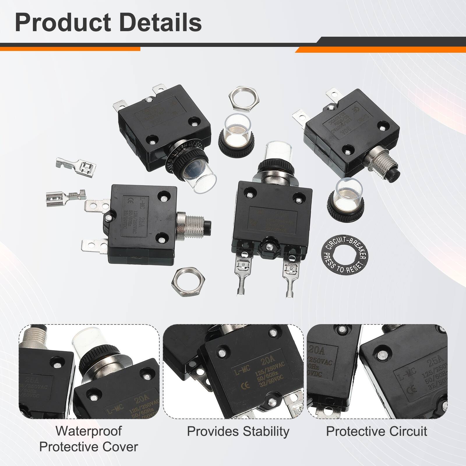 Product Details

20M00/ Y08 SEOVAC 25 CIRCUIT BREAKER PRESS TO RESET

26% BE/AROVAC 200 20A L-MC 125/250VA 125 /250VA 50/60Hz

Waterproof Protective Cover 20A 20A AC 250VAC 25A L-MC 125/250VAC 250V

0Hz 250 125 60Hz

OVDC L-MC 125 50 50 50VDC

50 /50 CE

32/ 32

Provides Stability Protective Circuit