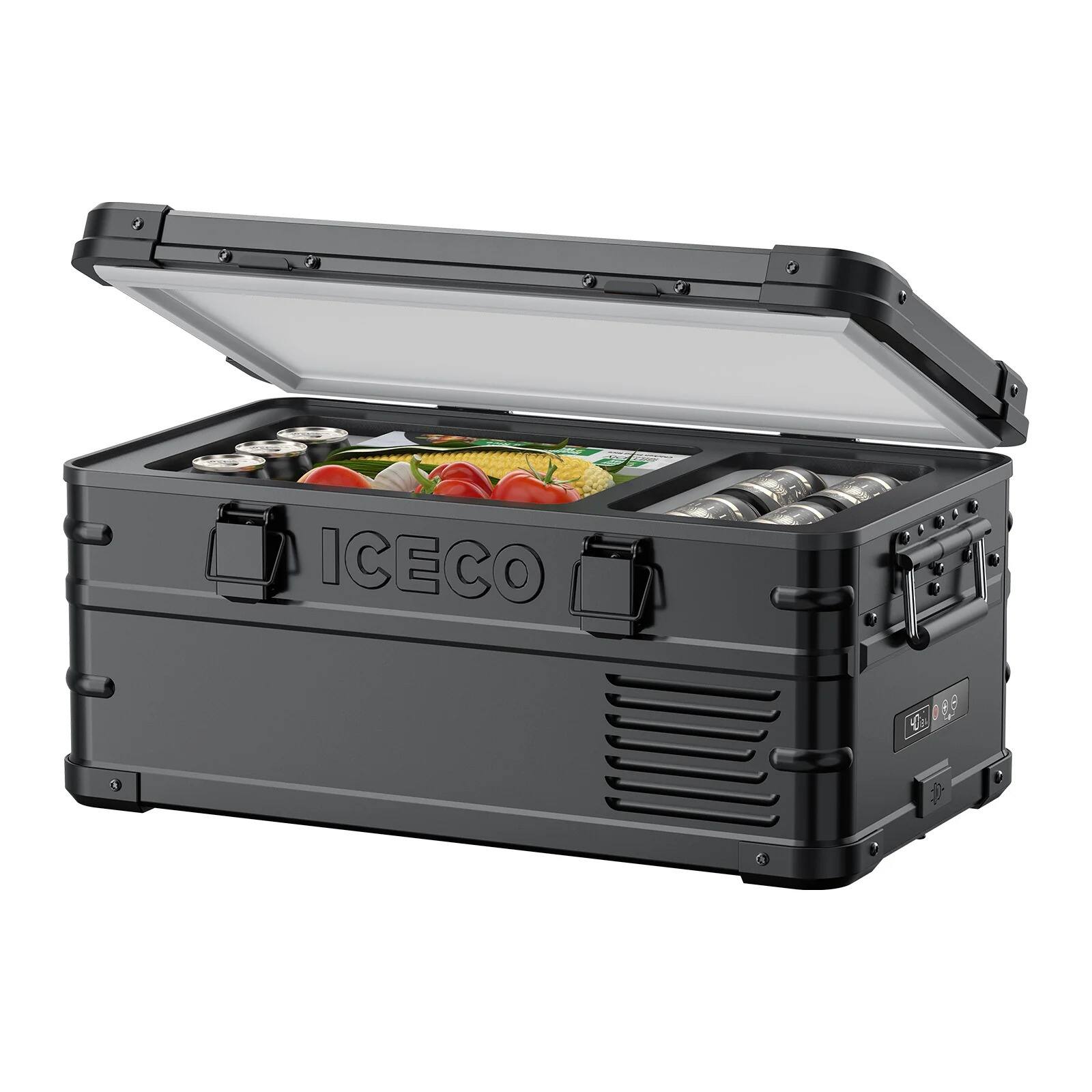 Angle. ICECO - APL20 Aluminum Single Zone 21QT Portable Cooler Black - Black.