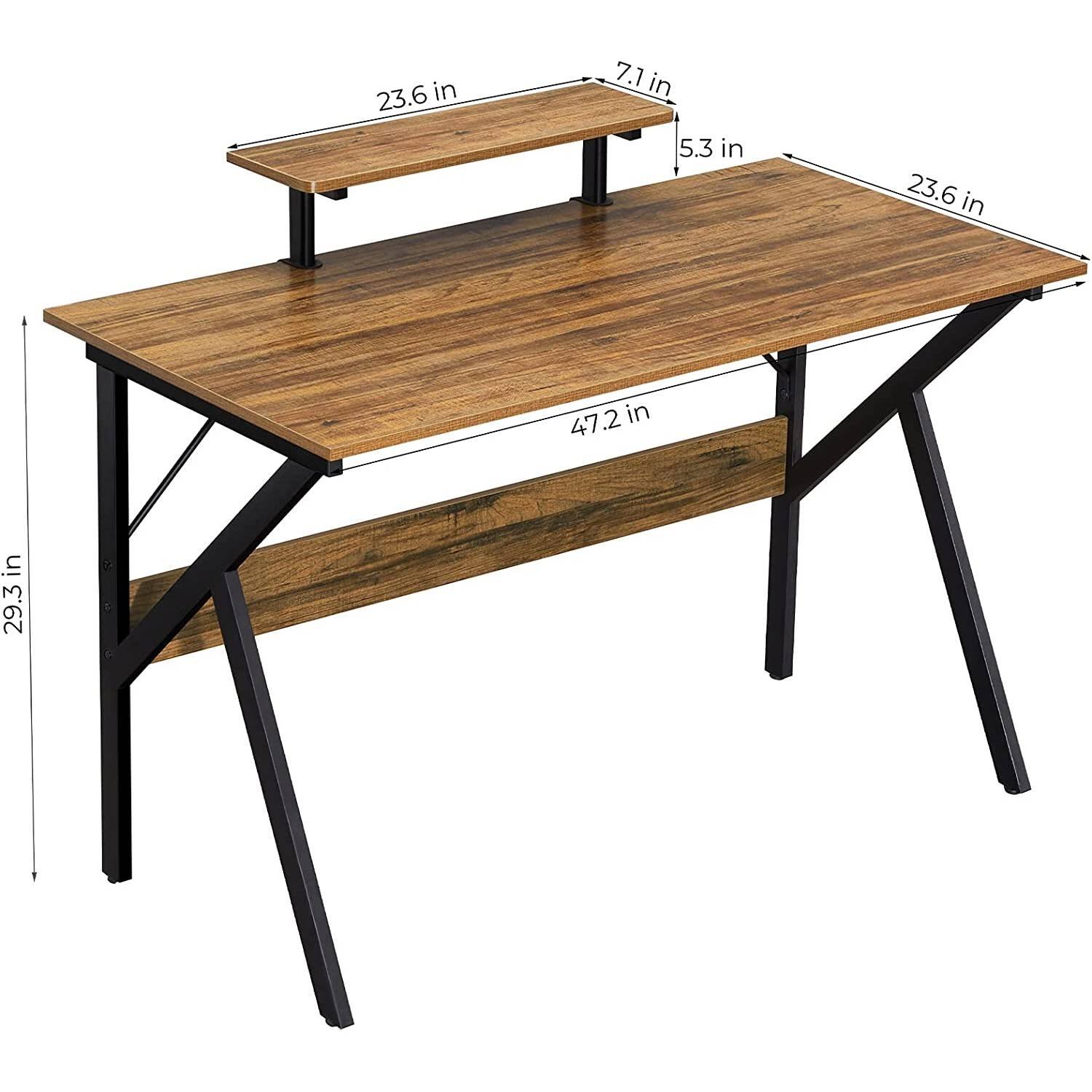 - Length: 47.2 in
- Width: 23.6 in
- Height: 29.3 in
- Shelf Width: 23.6 in
- Shelf Depth: 7.1 in
- Shelf Height: 5.3 in