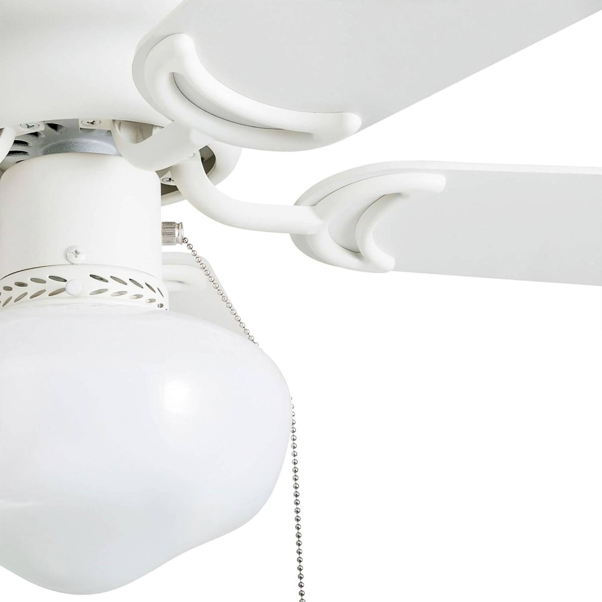 Alt View 6. Prominence Home - Prominence Home Hero, 28” Flush Mount Indoor LED Ceiling Fan with Light, White - White.