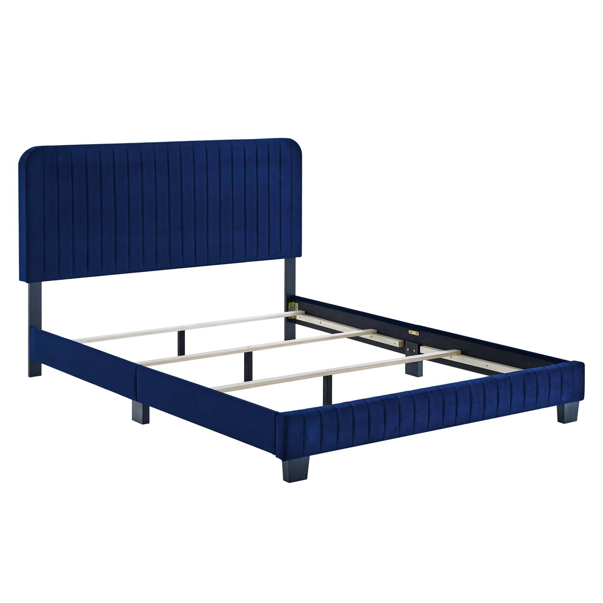 Left. Modway - Adair Spindle Metal King Platform Bed - Black.