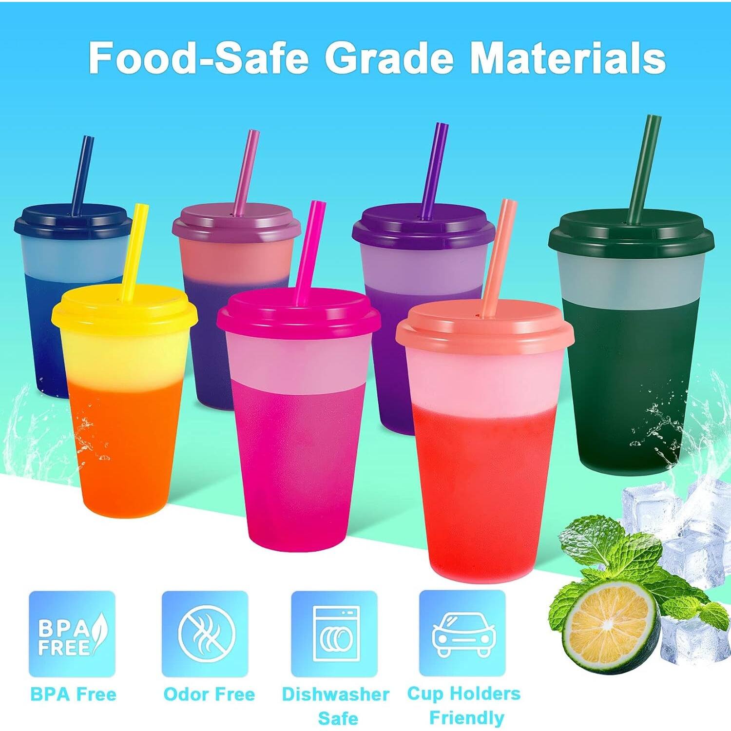 Food-Safe Grade Materials

- BPA Free
- Odor Free
- Dishwasher Safe
- Cup Holders Friendly