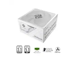 ASRock - Steel Legend SL-850GW 850W 80 PLUS GOLD & Cybenetics PLATINUM Full Modular, ATX3.1/PCIe5.1, Dual Color 12V-2x6