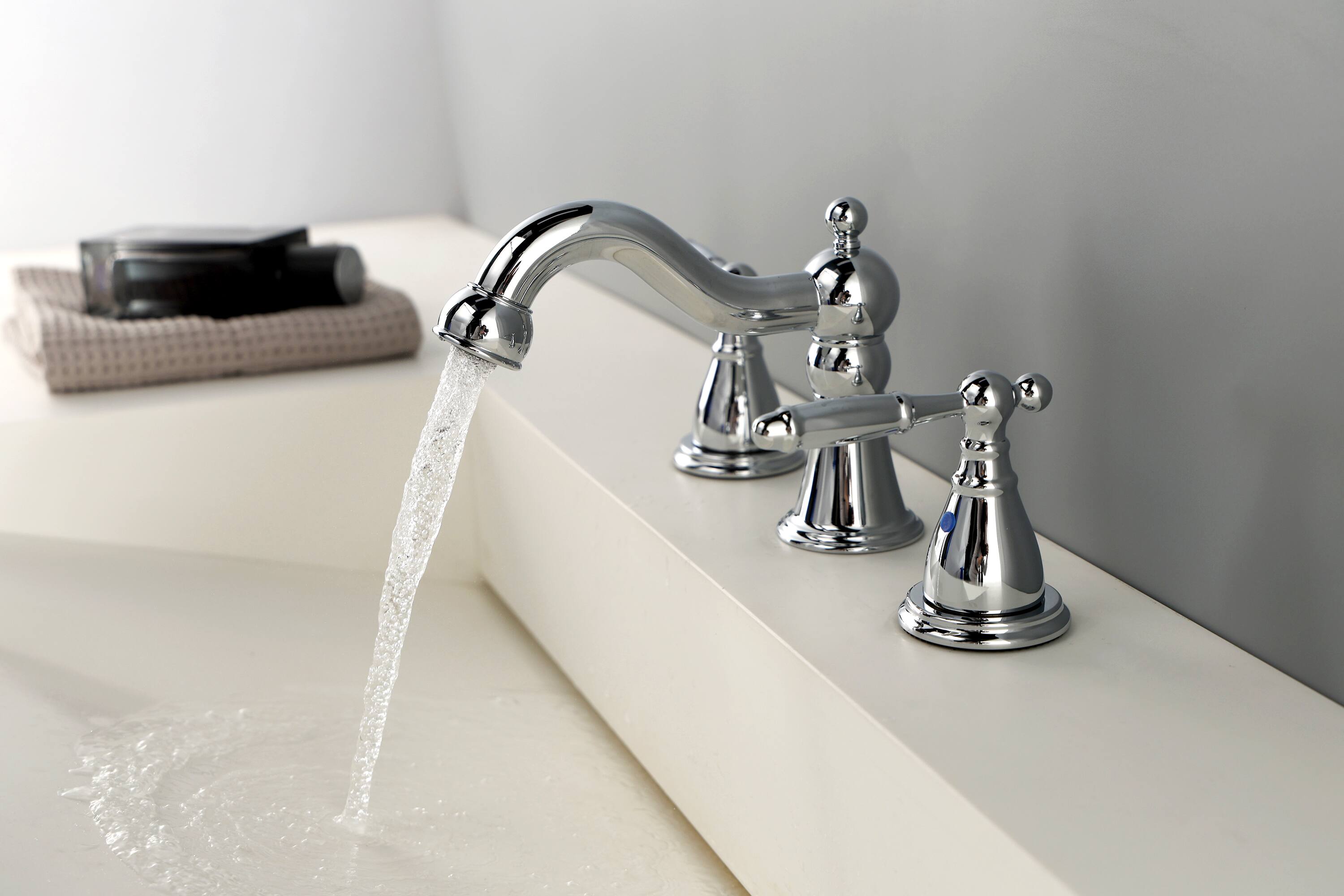 Alt View 4. Bothwa Home - Bothwa Home Bathroom Faucet For bathroom Sink  With Two Handles And Supply Lines - Chrome.