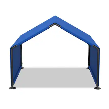 Front. Ficcuss Pets - Blue Water Resistant Portable Pet Tent - Blue.