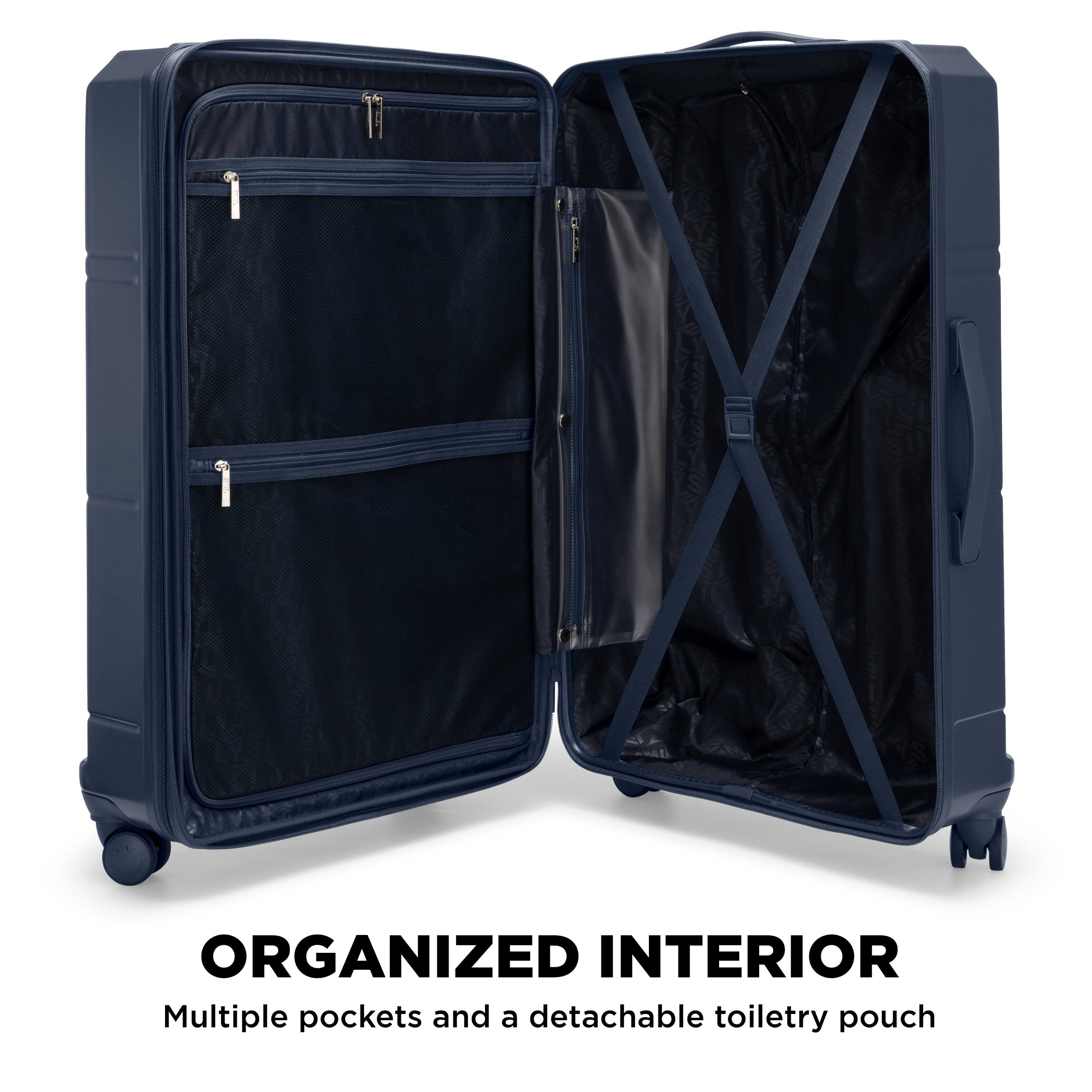 ORGANIZED INTERIOR  
Multiple pockets and a detachable toiletry pouch