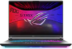 ASUS - ROG Strix G16 16" 2.5K 240Hz Gaming Laptop - AMD Ryzen 9 HX - 32GB RAM - NVIDIA GeForce RTX 5070 - 1TB SSD - Eclipse Gray - Front_Zoom