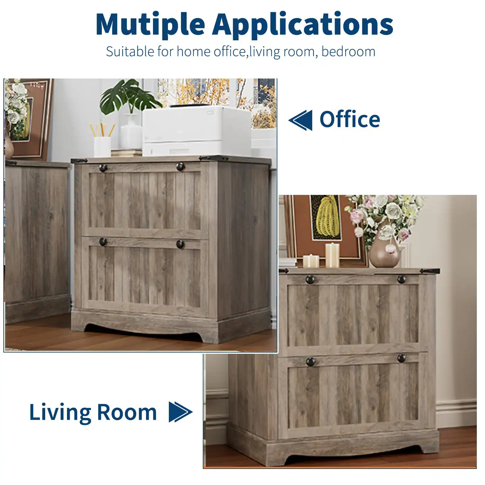 Multiple Applications  
Suitable for home office, living room, bedroom  

Office  

Living Room