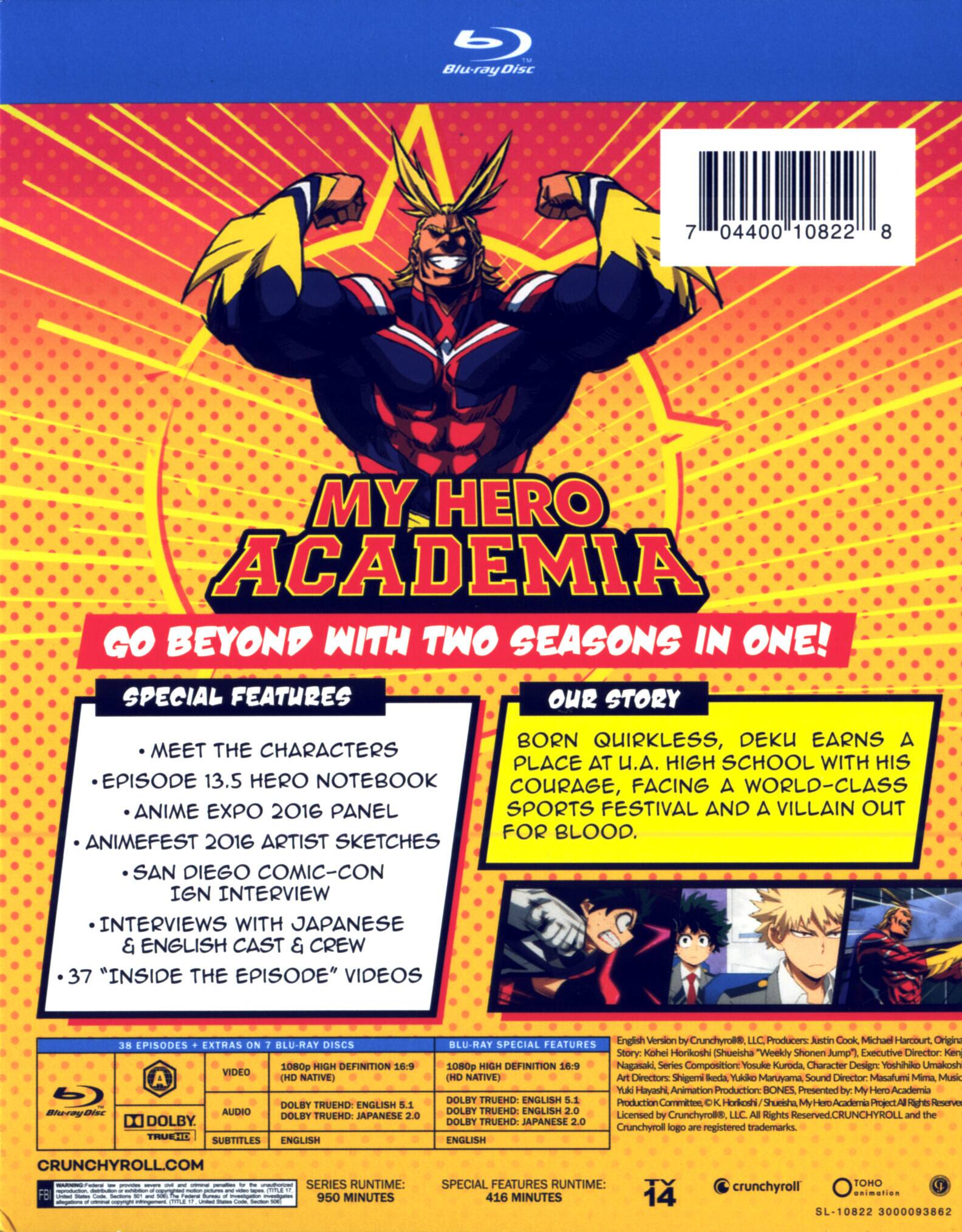 My Hero Academia Seasons 1 + 2 (Blu Ray) [Standard] [7 Discs