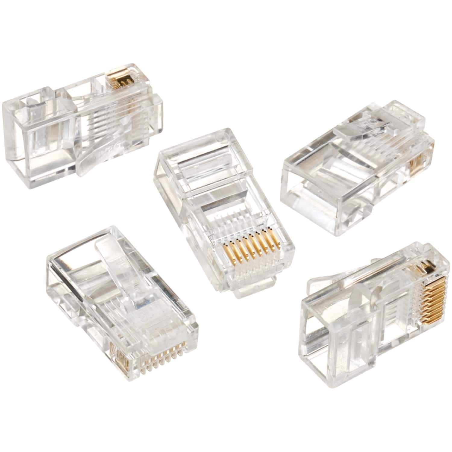 IDEAL - CAT-5E RJ45 8P8C Modular Plugs 100 Pack - Clear