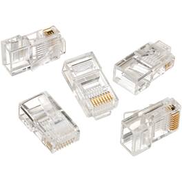 IDEAL - CAT-5E RJ45 8P8C Modular Plugs 100 Pack - Clear