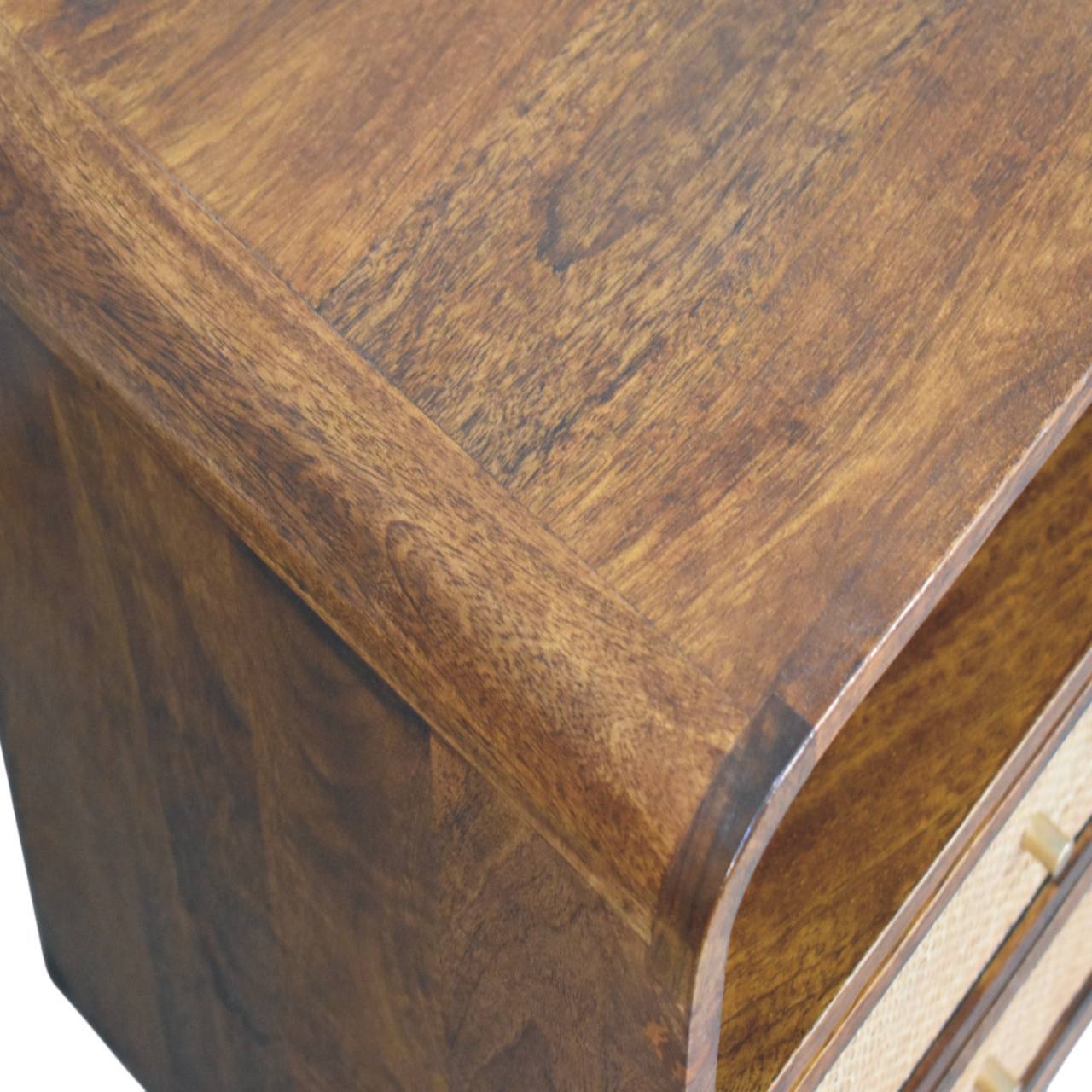 Alt View 1. Artisan Furniture - Artisan Furniture Solid Wood Larissa 2 Drawer Chestnut Nightstand - Chestnut.