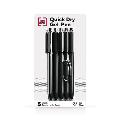 TRU Quick Dry Gel Pen  
Red  
5 Black Retractable Pens  
0.7 Tip Size