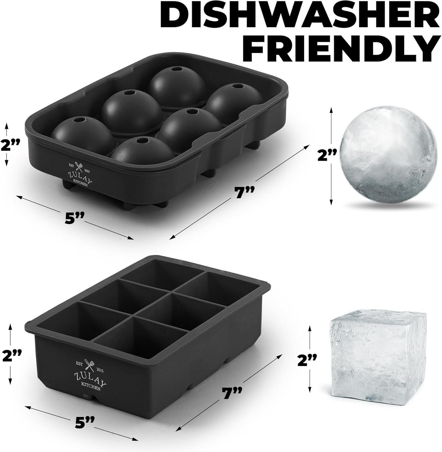 DISHWASHER FRIENDLY

2"  
5"  
7"

2"  
5"  
7"

EST. 2015  
ZULAY KITCHEN