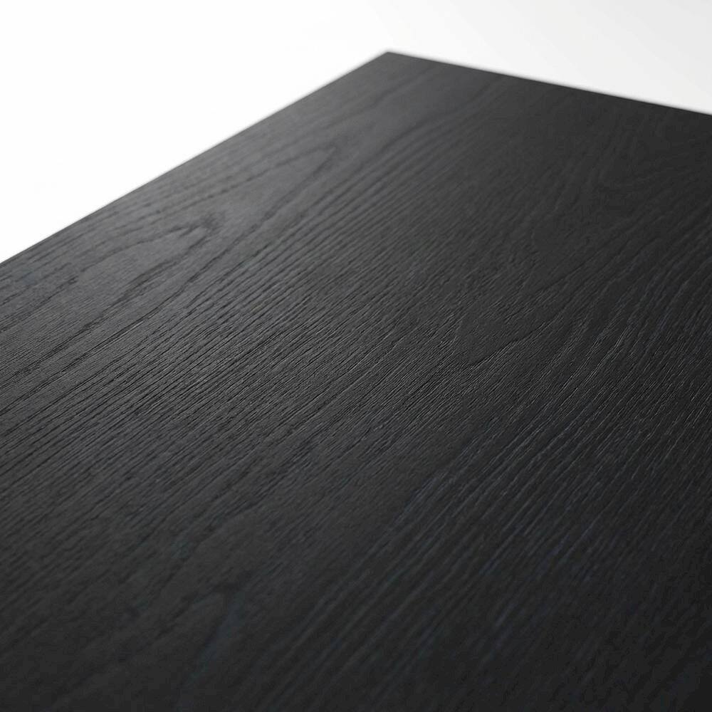 Alt View 1. BisonOffice - Darkwood Office Desk With H-Legs And Drawer For Workspace - Brown.