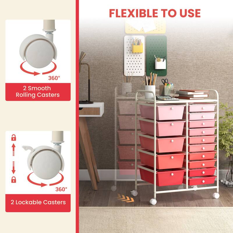 FLEXIBLE TO USE

2 Smooth Rolling Casters

2 Lockable Casters