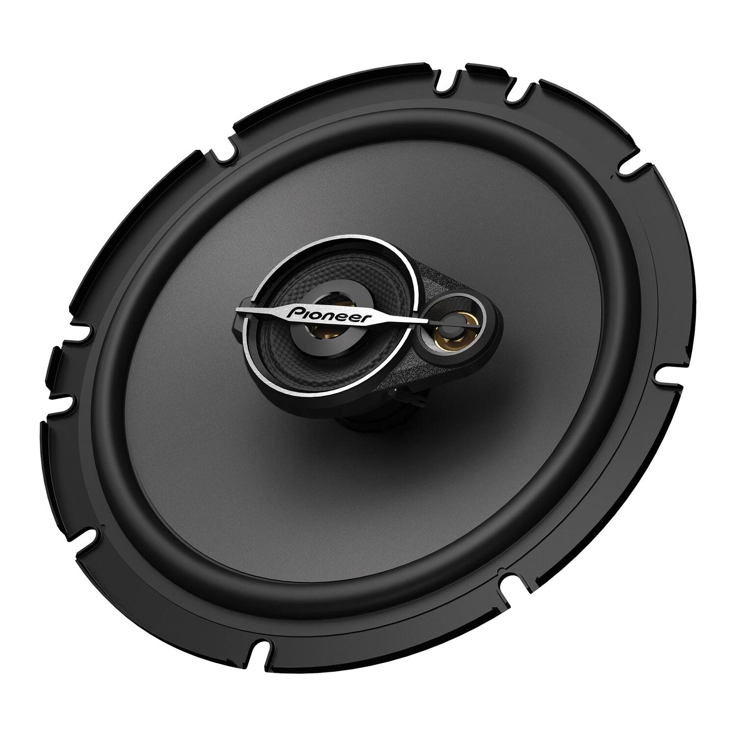Angle. Pioneer - TS-A1671F 6.5" 320W 3-Way Full-Range Coaxial Speakers 2 Pack - Black.