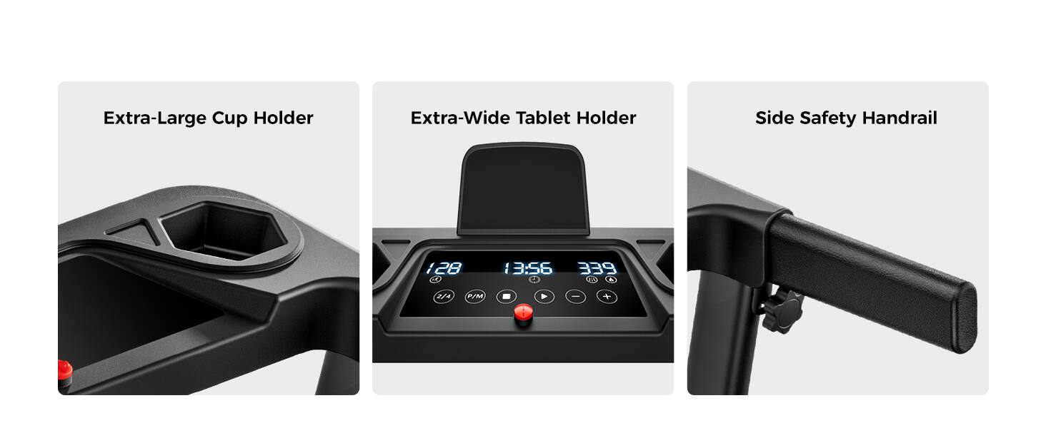 Extra-Large Cup Holder  
Extra-Wide Tablet Holder  
Side Safety Handrail  

12B K  
13:56  
339  

A  
2/4  
P/M