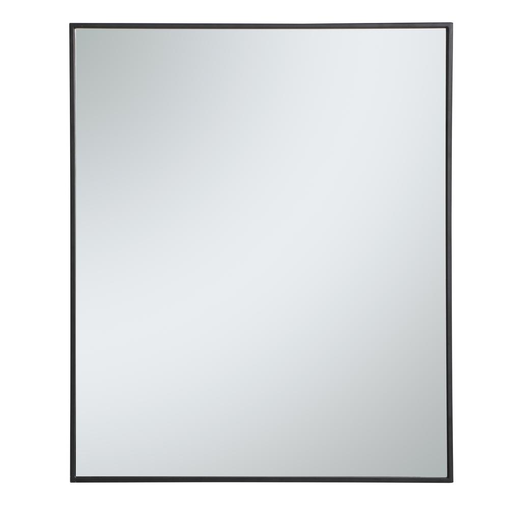 Alt View 8. Elegant Decor - Metal frame rectangle mirror 30 inch in Black - Black.