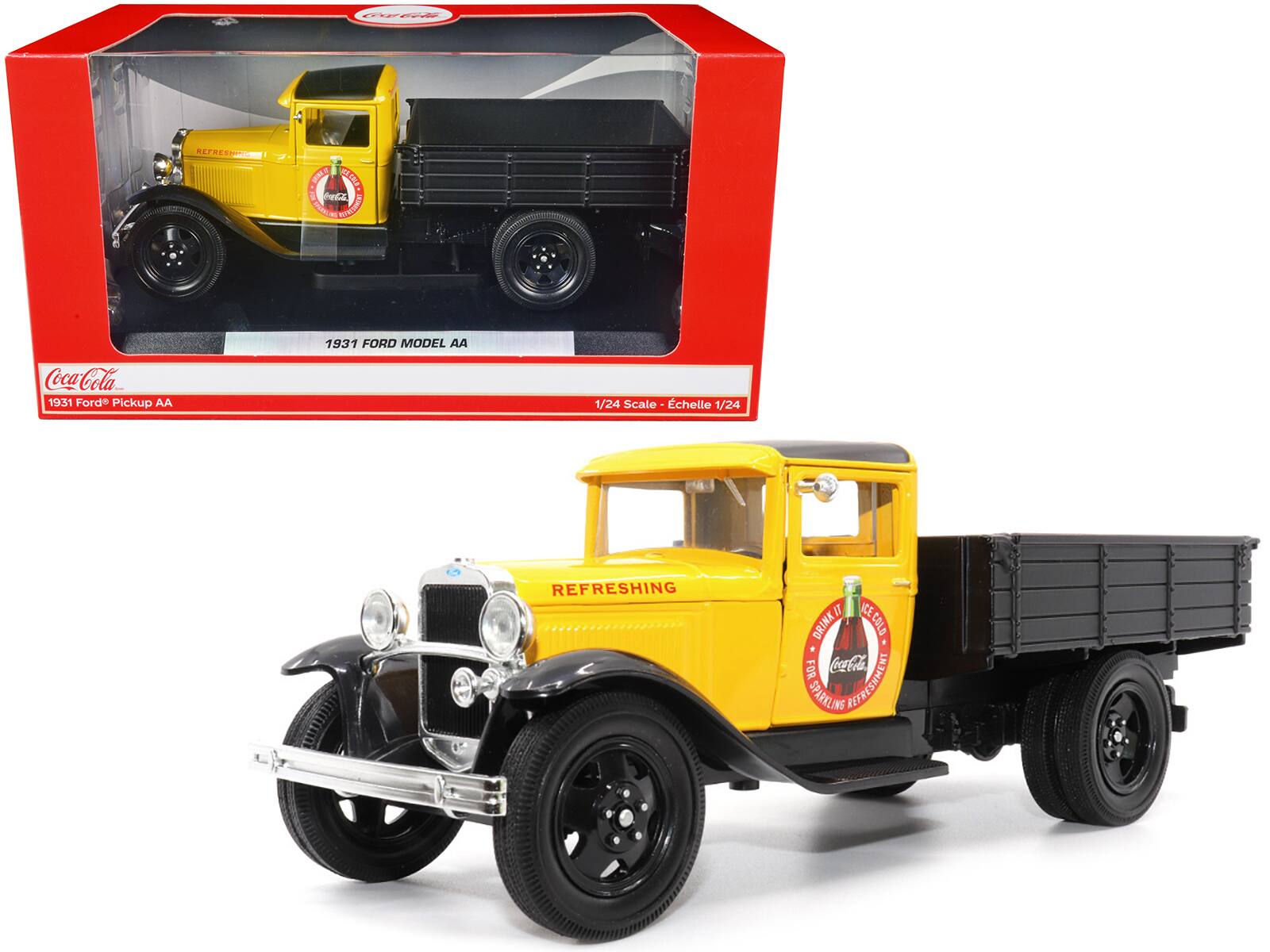1931 Ford Model AA  
1931 Ford Pickup AA  
1/24 Scale - Échelle 1/24  
Coca-Cola  
REFRESHING  
DRINK IT FOR SPARKLING  
ICE COLD REFRESHING  
Coca-Cola