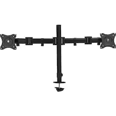 Front. SIIG Inc - SIIG Dual Monitor Articulating Desk Mount - Fits 13" to 32" monitors - Max Load 19.8 lbs each - VESA Plate - Black.