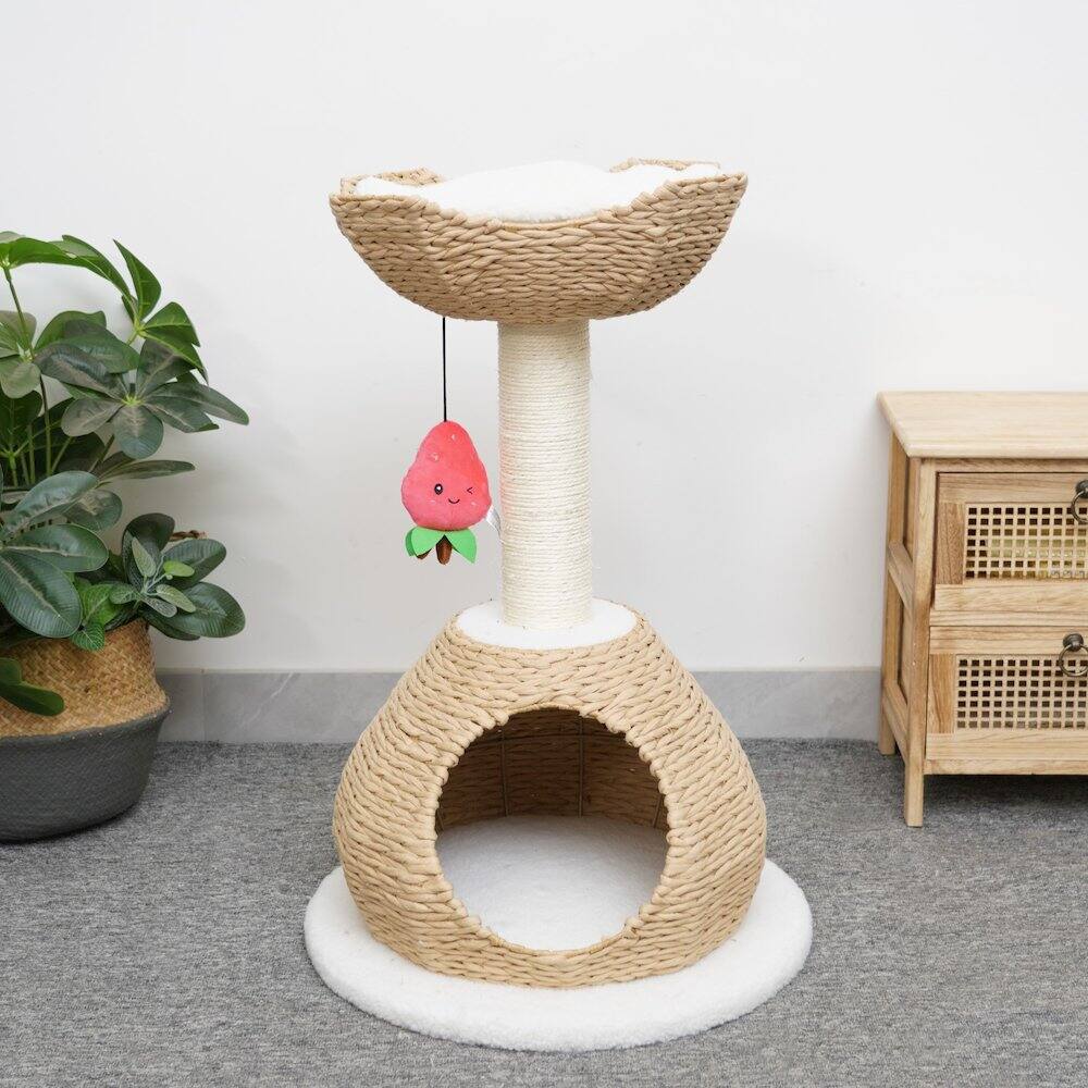 Alt View 1. PetPals - PetPals Strawberry Interactive Cat Toy - Red.