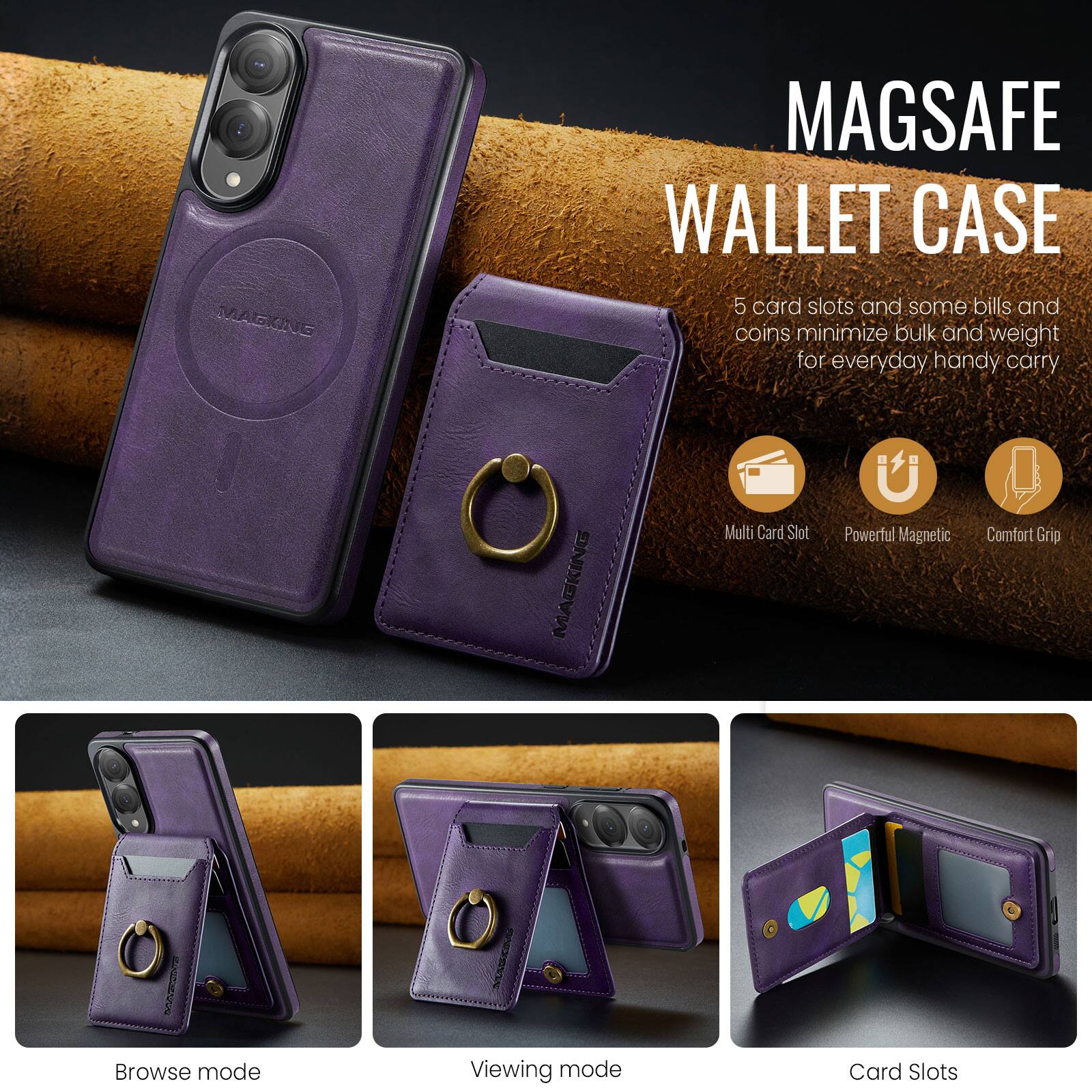 MAGSAFE WALLET CASE

5 card slots and some bills and coins minimize bulk and weight for everyday handy carry

MAGKING Multi Card Slot Powerful Magnetic Comfort Grip

Browse mode
Viewing mode
Card Slots
