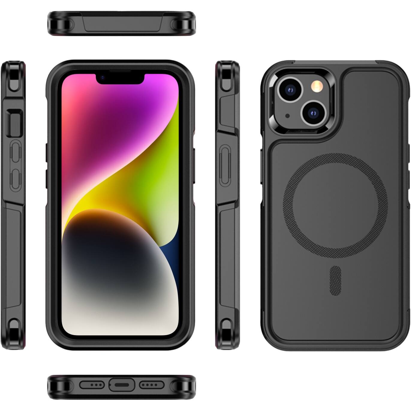 Alt View 12. SaharaCase - Armor Series Hard Shell Case for Apple iPhone 14 Plus - Black.