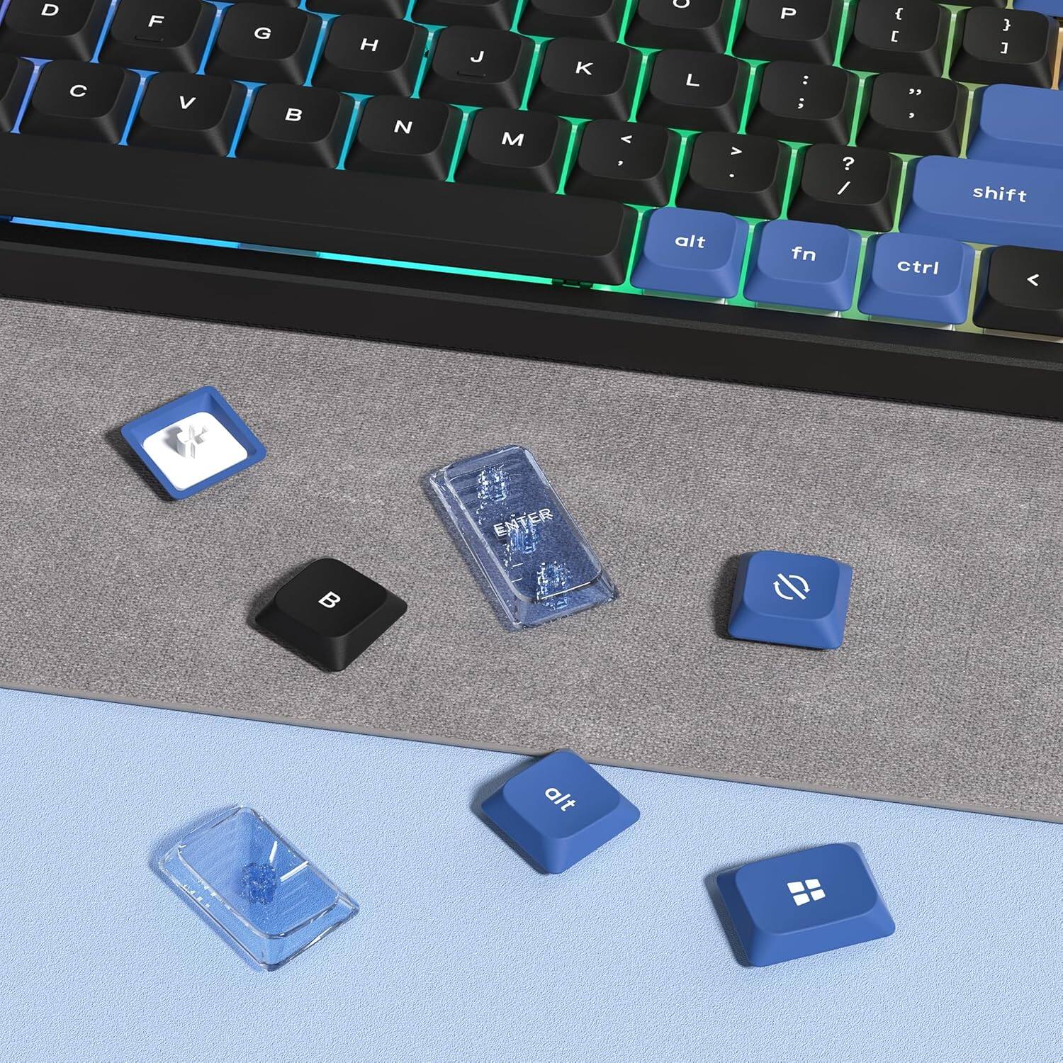 D F G H J K L U P O I U L > . P : ; ? / { E - 1 J shift alt fn ctrl ENTER D alt