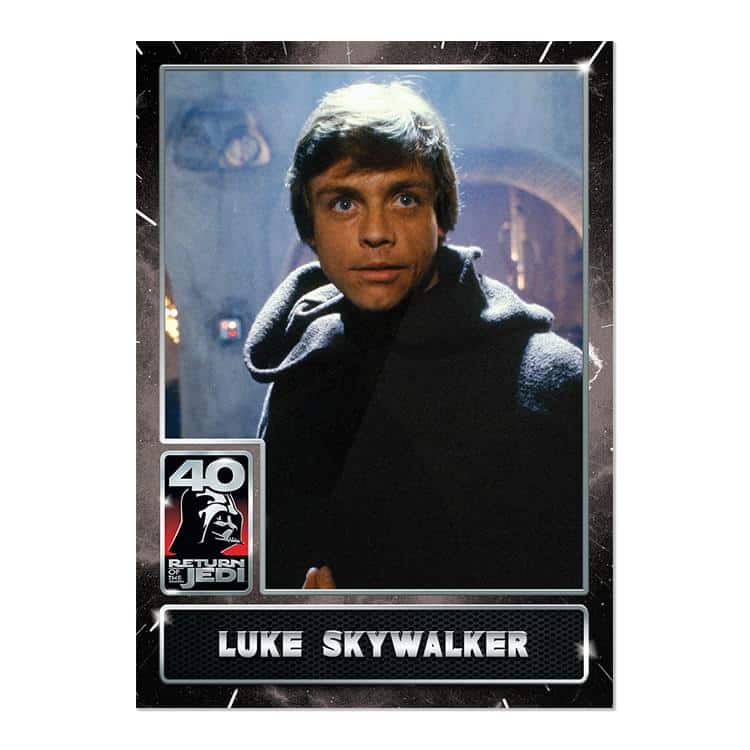 Star Wars ROTJ 40th Anniversary 2023 Topps Card #1 | Luke Skywalker - Black