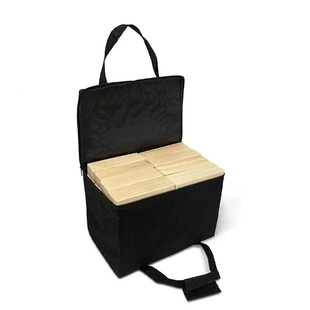 Alt View 3. YardGames - YardGames Giant Tumbling Timbers Wood Stacking Game w/ Pine Blocks (2 Pack) - Brown.
