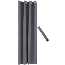 Sunnydaze - Outdoor Blackout Curtain Panel - 52 in x 84 in - Gray