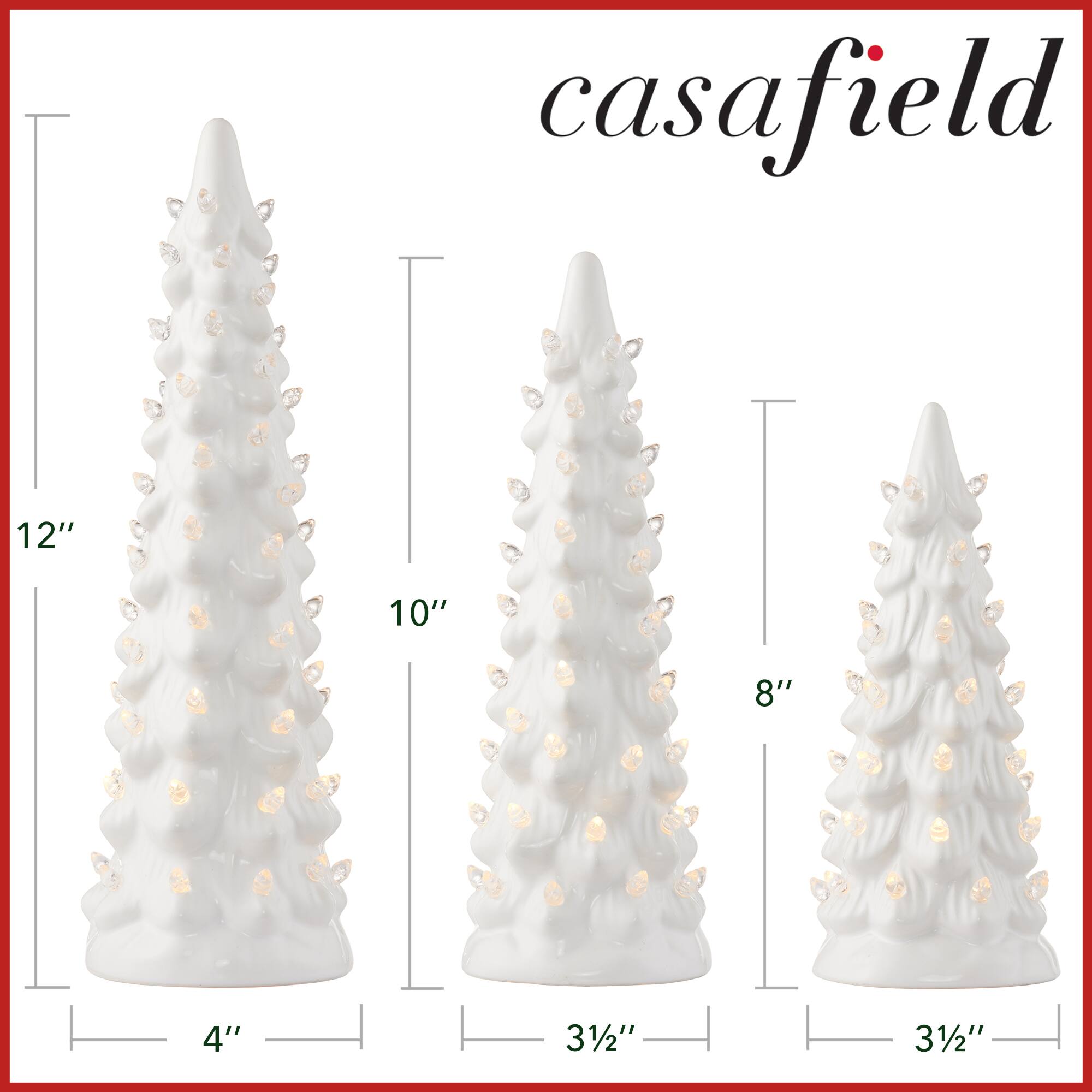 casafield  
12" 10" 8"  
4" 3½" 3½"