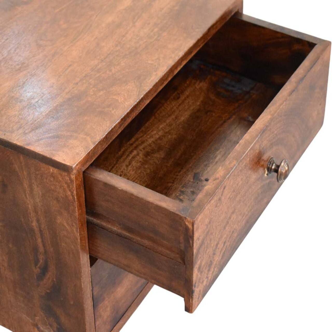 Alt View 3. Artisan Furniture - Artisan Furniture Solid Wood California Walnut Two Drawer Bedside, Brown - Brown.