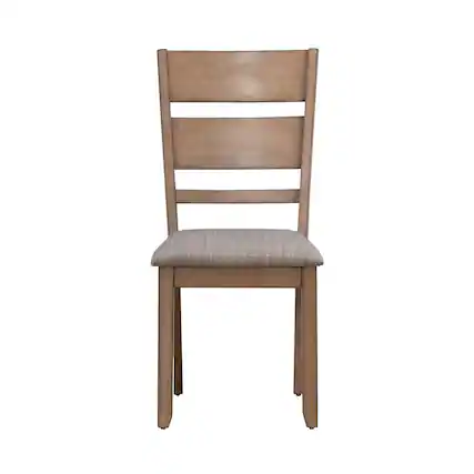 Front. Liberty Furniture Industries - Brook Bay Slat Back Upholstered Side Dining Chair - Set of 2 - Sandstone - Beige.