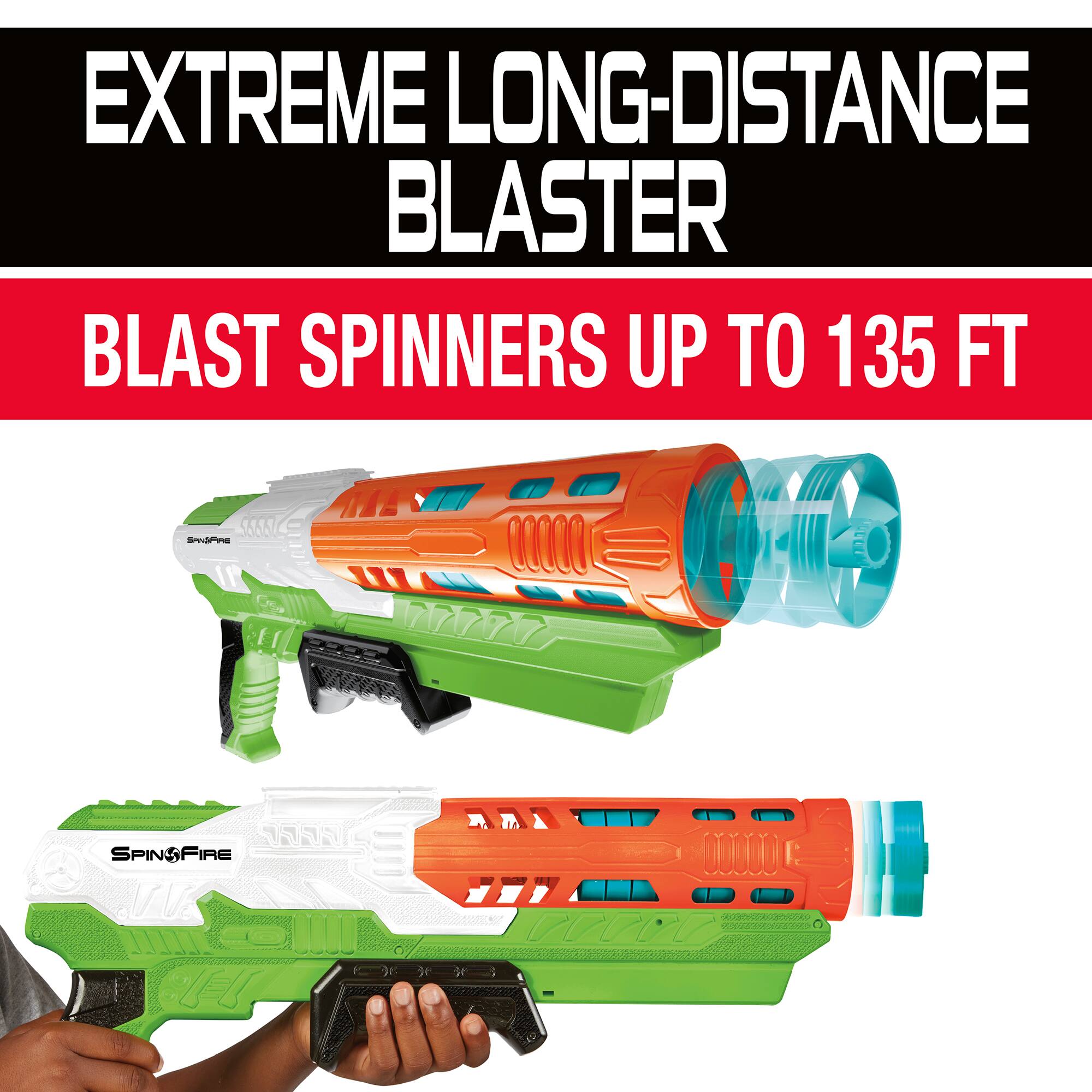 EXTREME LONG-DISTANCE BLASTER BLAST SPINNERS UP TO 135 FT 555L SMOKE 7777 N SPINSFIRE  VV LLLLI  De s LEI A