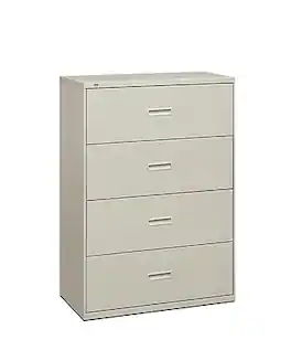 HON - Lateral File, 4 Drawers, Molded Pull, 36"W (BSX484LQ) - Light Gray