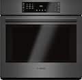 Bosch - 800 Series 30" 4.6 Cu. Ft. Built-In Single Electric Smart Wall Oven with True Convection - Black Stainless Steel