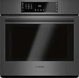 Bosch - 800 Series 30" 4.6 Cu. Ft. Built-In Single Electric Smart Wall Oven with True Convection - Black Stainless Steel