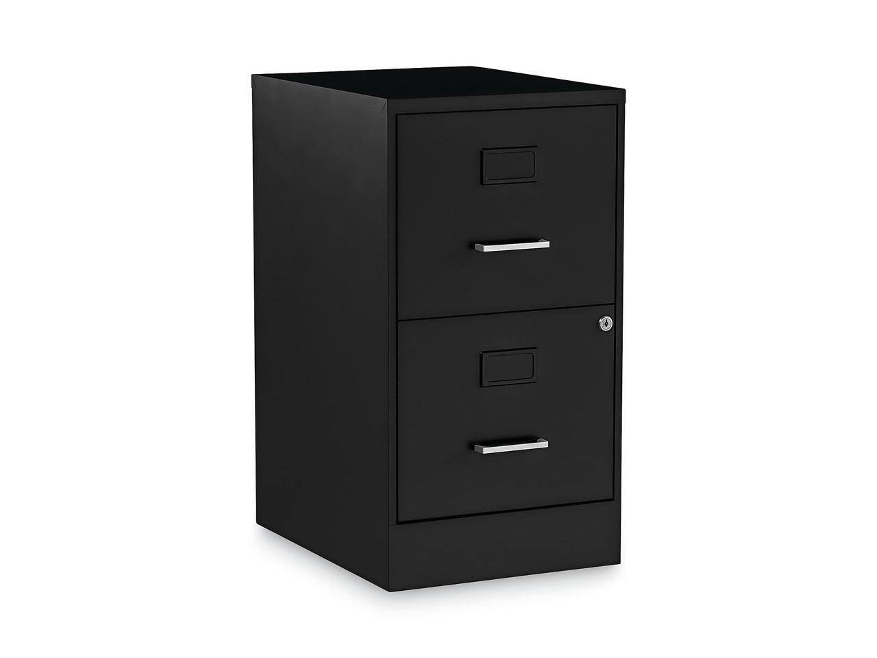 Alt View 4. Alera - Alera Soho Vert 2-Drawer File Cabinet, Blk, 14" x 18" x 24.1", EA (ALESVF1824BL).