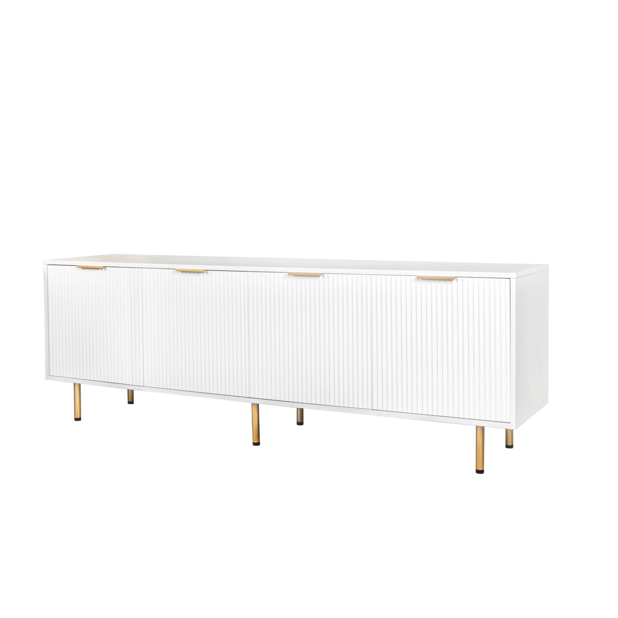 Alt View 6. Spaco - Spaco Modern TV Stand, TV Cabinet for 80" TV, for Living Room Bedroom - White.