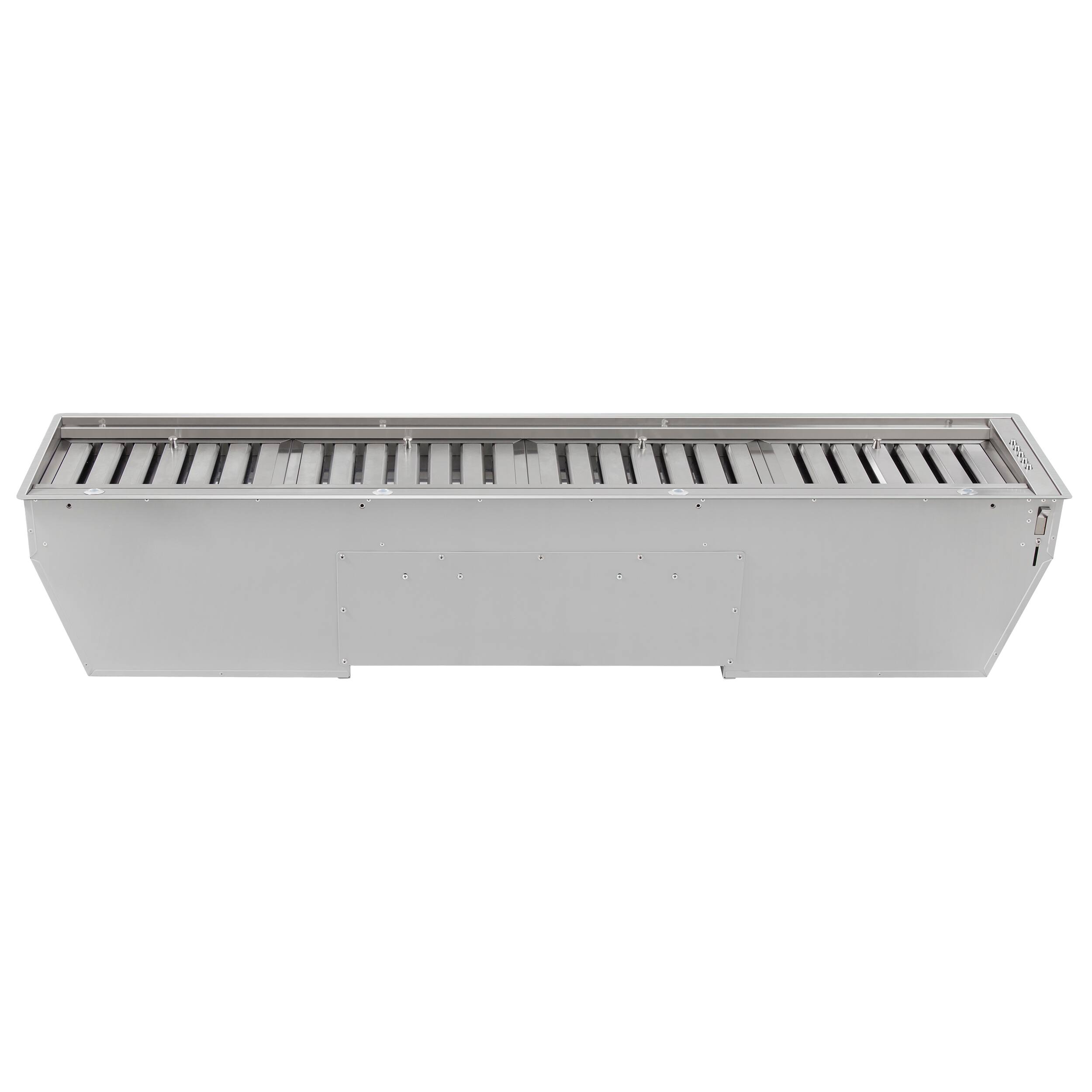 Left. Forno Appliances - Frassanito 60" Recessed Range Hood - Stainless steel.