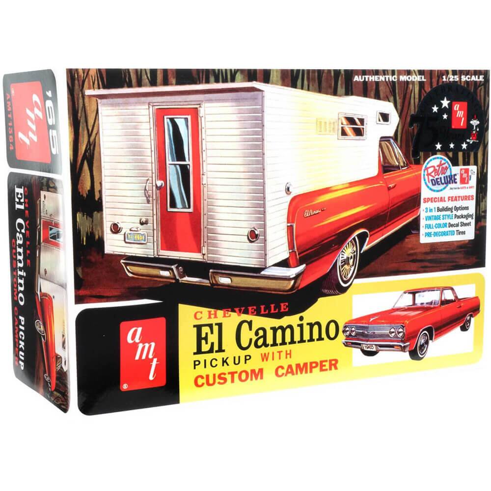 AMT1284  
ICC Camino  
HEVELLE MOTEUS OM CAMPER PICKUP 165  
AUTHENTIC MODEL 1/25 SCALE  
a m t  
Rat Pack DELUXE  
SPECIAL FEATURES  
3 in 1 Building Options  
VINTAGE STYLE Packaging  
FULL-COLOR Decal Sheet  
PRE-DECORATED Tires  
CHEVELLE  
El Camino  
PICKUP WITH CUSTOM CAMPER