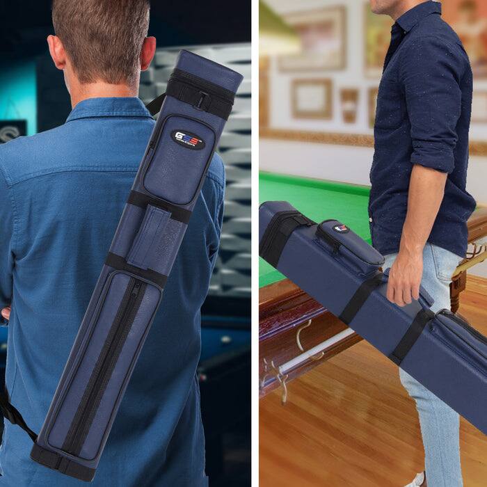 Alt View 3. GSE Games & Sports Expert - 3x6 Square Hard Pool Cue Case, Billiard Stick Carrying Case for 3 Sticks, Billiard Cue Cases - Blue - Blue.