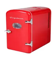 Frigidaire Retro Mini Personal Fridge Cooler, Holds up to 9 Cans, Portable for Car, Office, Bedroom, Dorm, Cabin - Red - Red - Front_Zoom