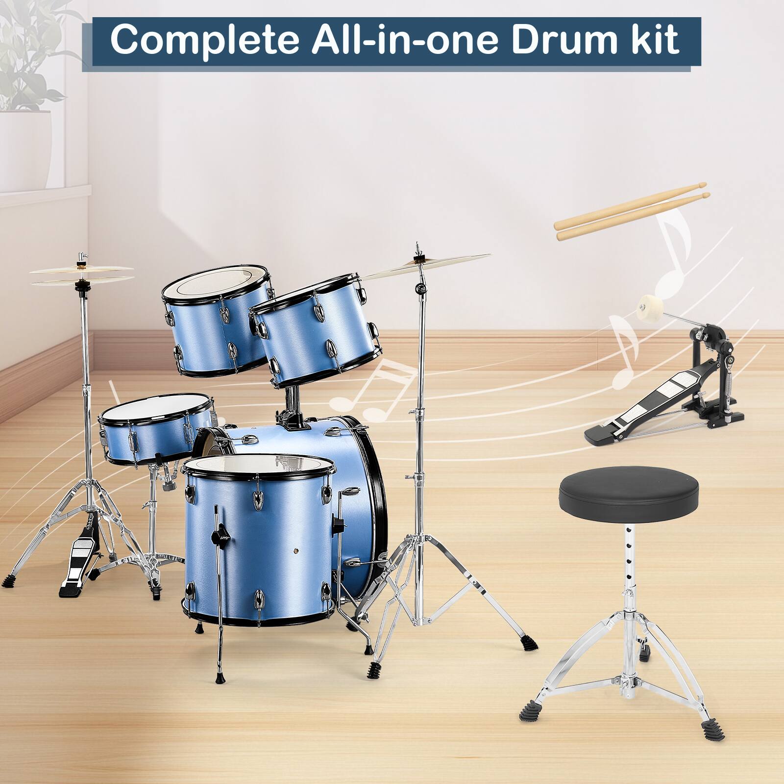 Complete All-in-one Drum kit
