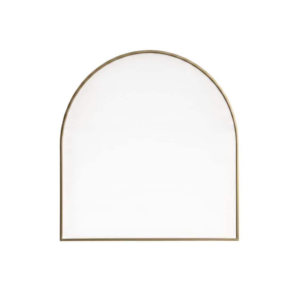 Photos - Mirror Elegant Decor - Metal Frame Arch 36x36 Inch - Brass BG3607904